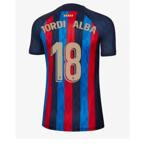 Fotbalové Dres Barcelona Jordi Alba #18 Dámské Domácí 2022-23 Krátký Rukáv